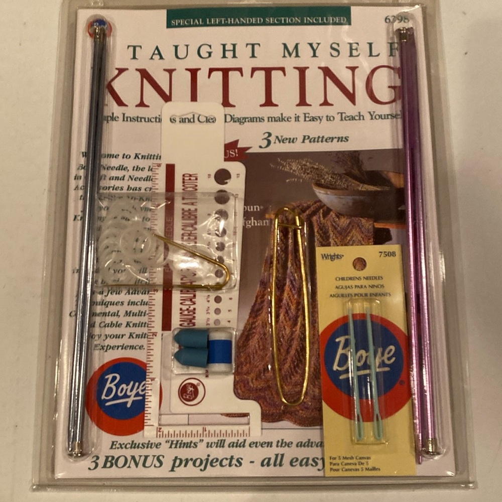 NIP “I Taught Myself Knitting” Book and Kit